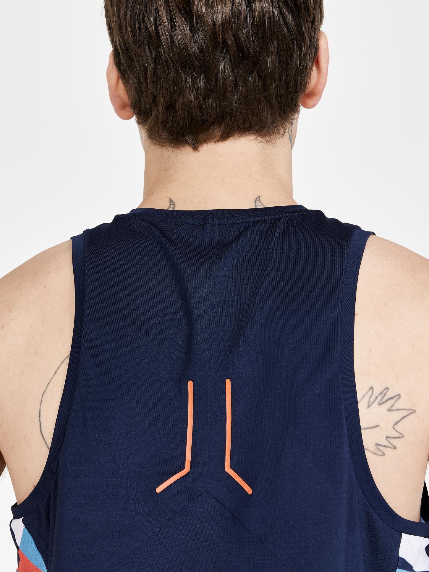 MEN'S PRO DAZZLE CAMO RUNNING SINGLET - BLAZE/P DAZZLE CAMO - Image 4