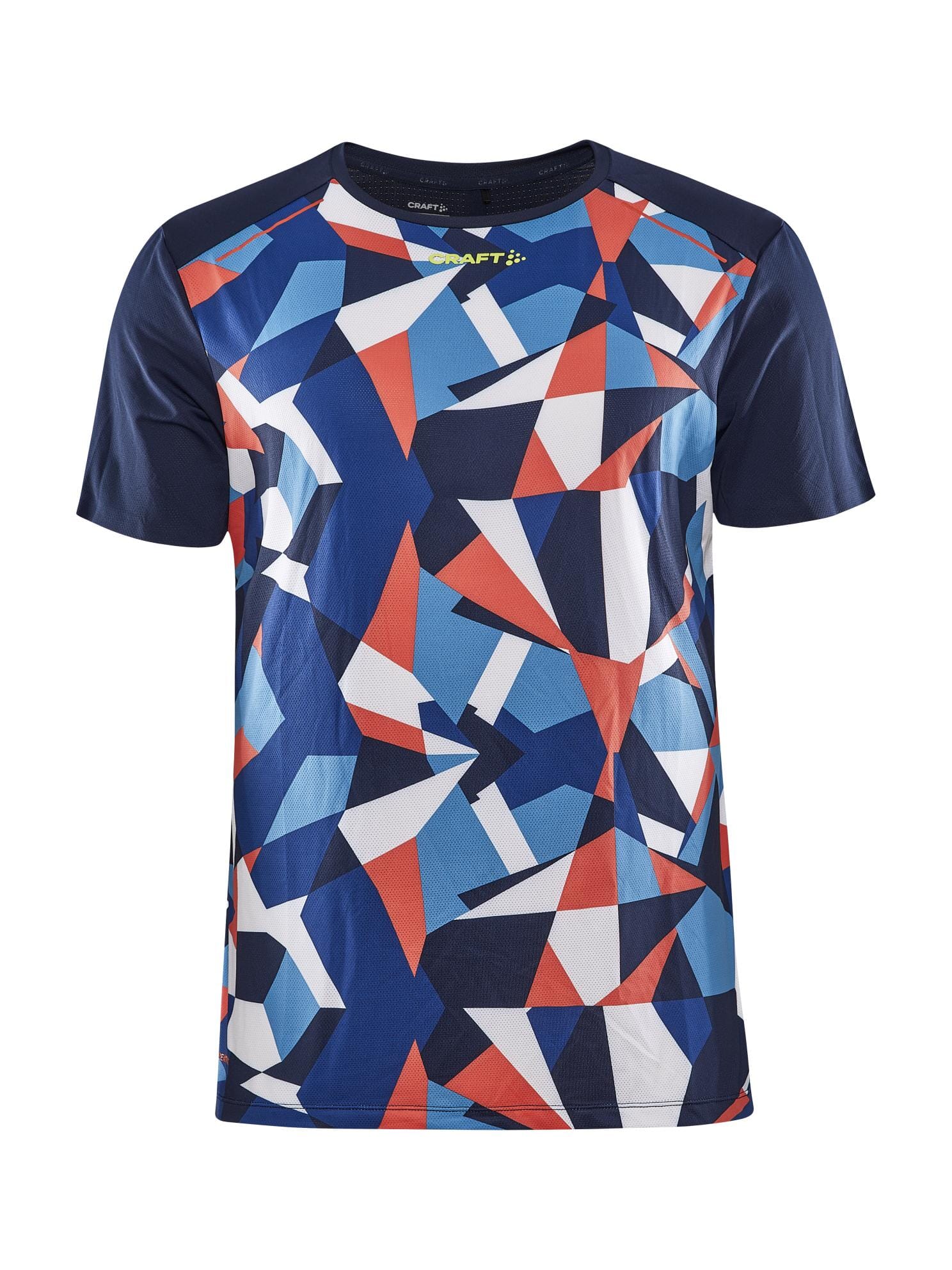 MEN'S PRO DAZZLE CAMO RUNNING TEE - BLAZE/P DAZZLE CAMO - Image 5