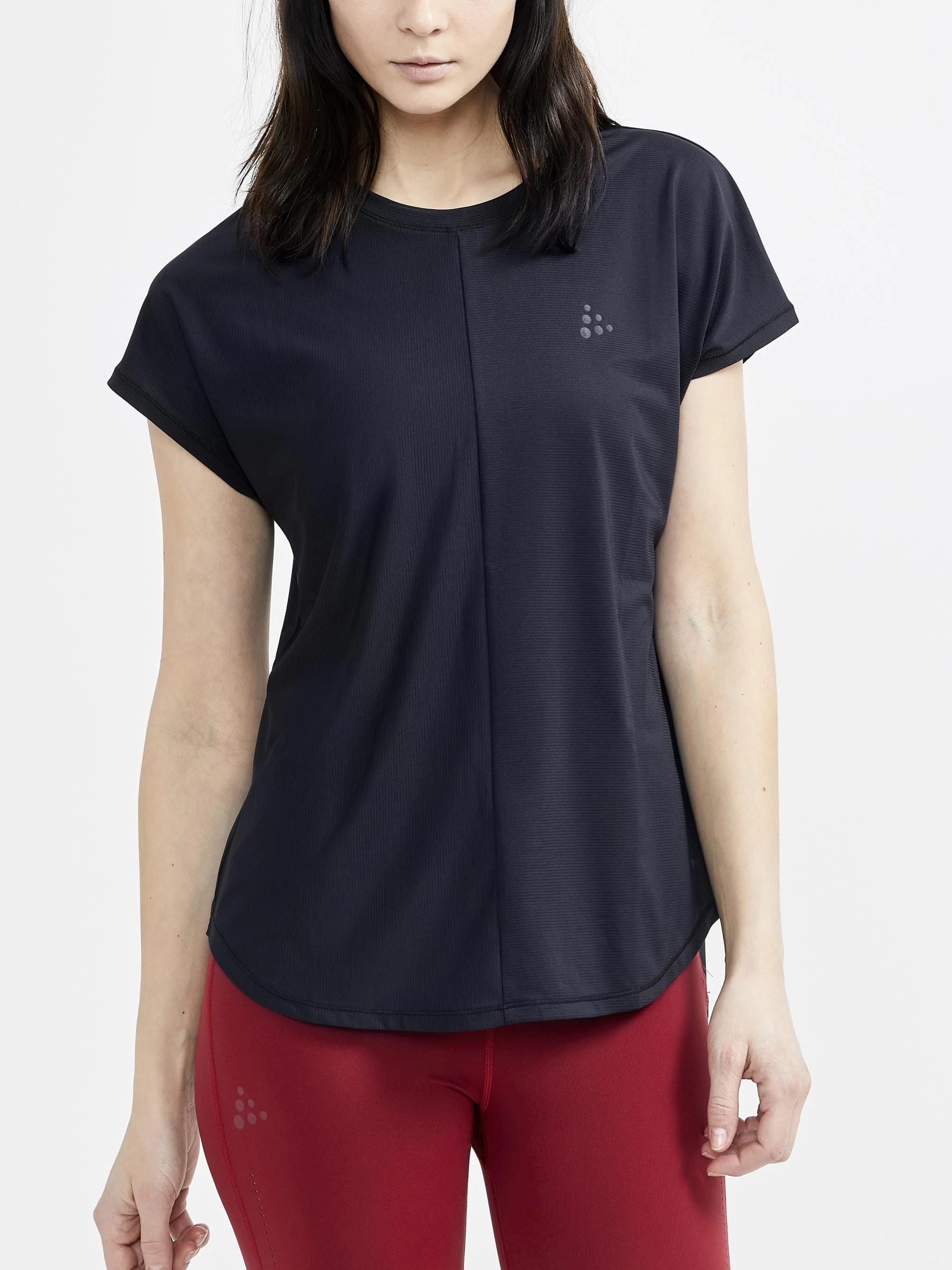 WOMEN'S CORE CHARGE RIB TEE - Black