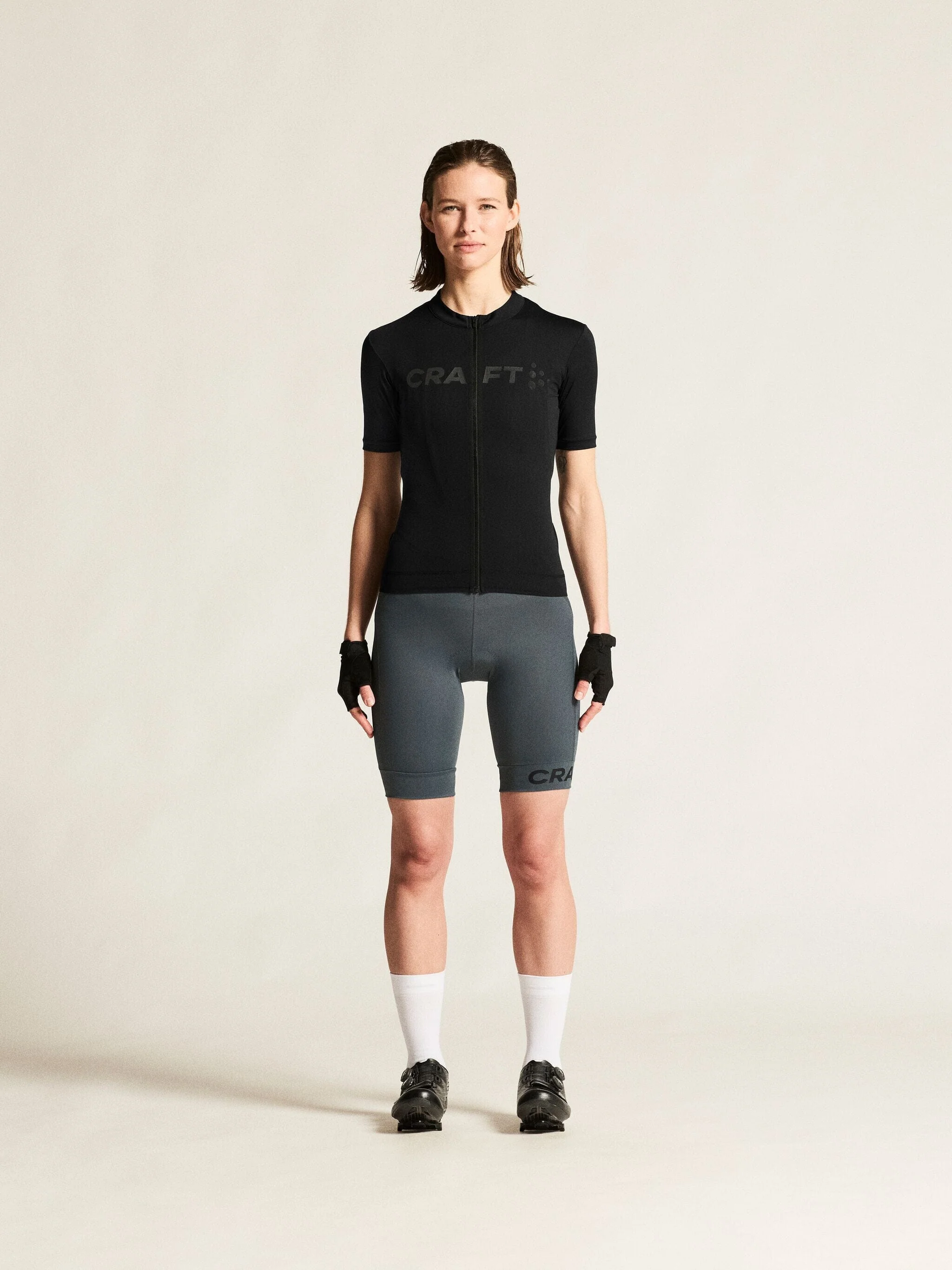 Women's Endur Logo Cycling Jersey - Black