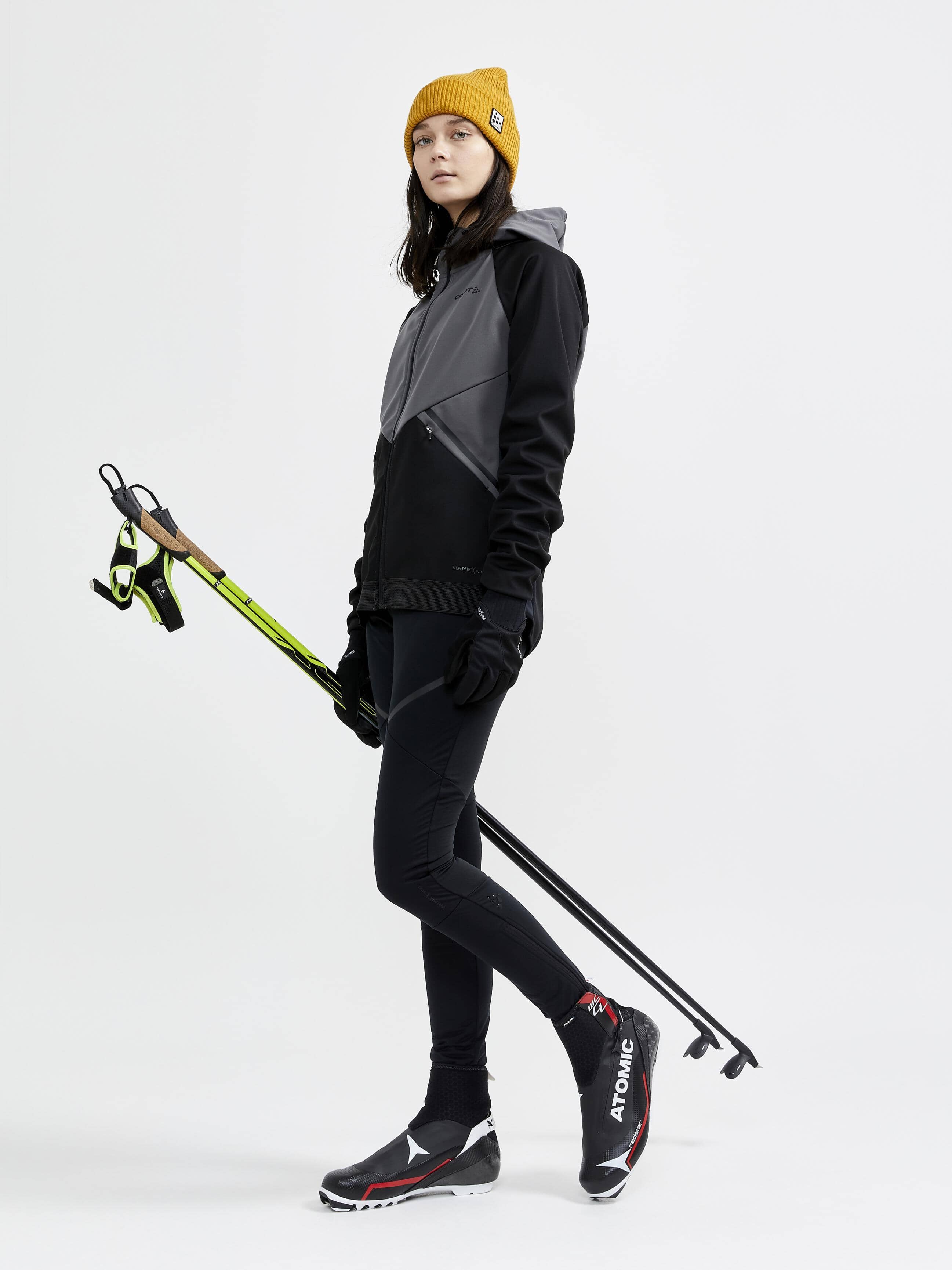 WOMEN'S GLIDE  HOOD JACKET - Black/Granite - Image 5