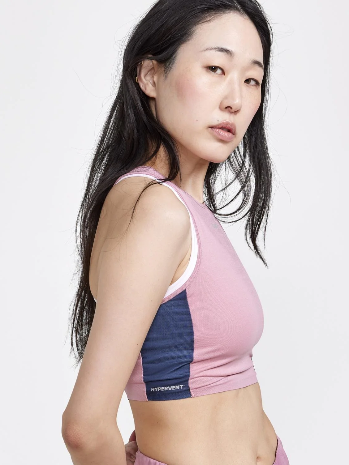 WOMEN'S PRO HYPERVENT RUNNING CROPPED TOP  - DAWN-BLAZE - Image 3