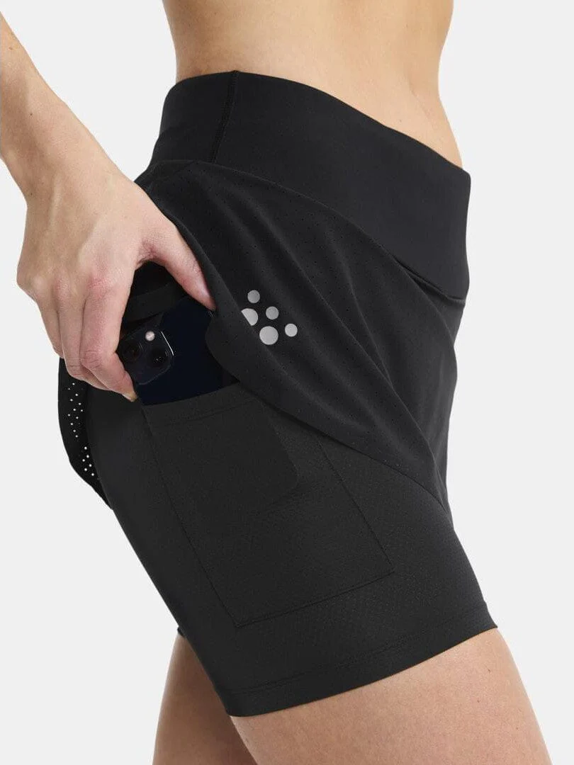 WOMEN'S PRO HYPERVENT RUNNING SKIRT 2 - Black - Image 3