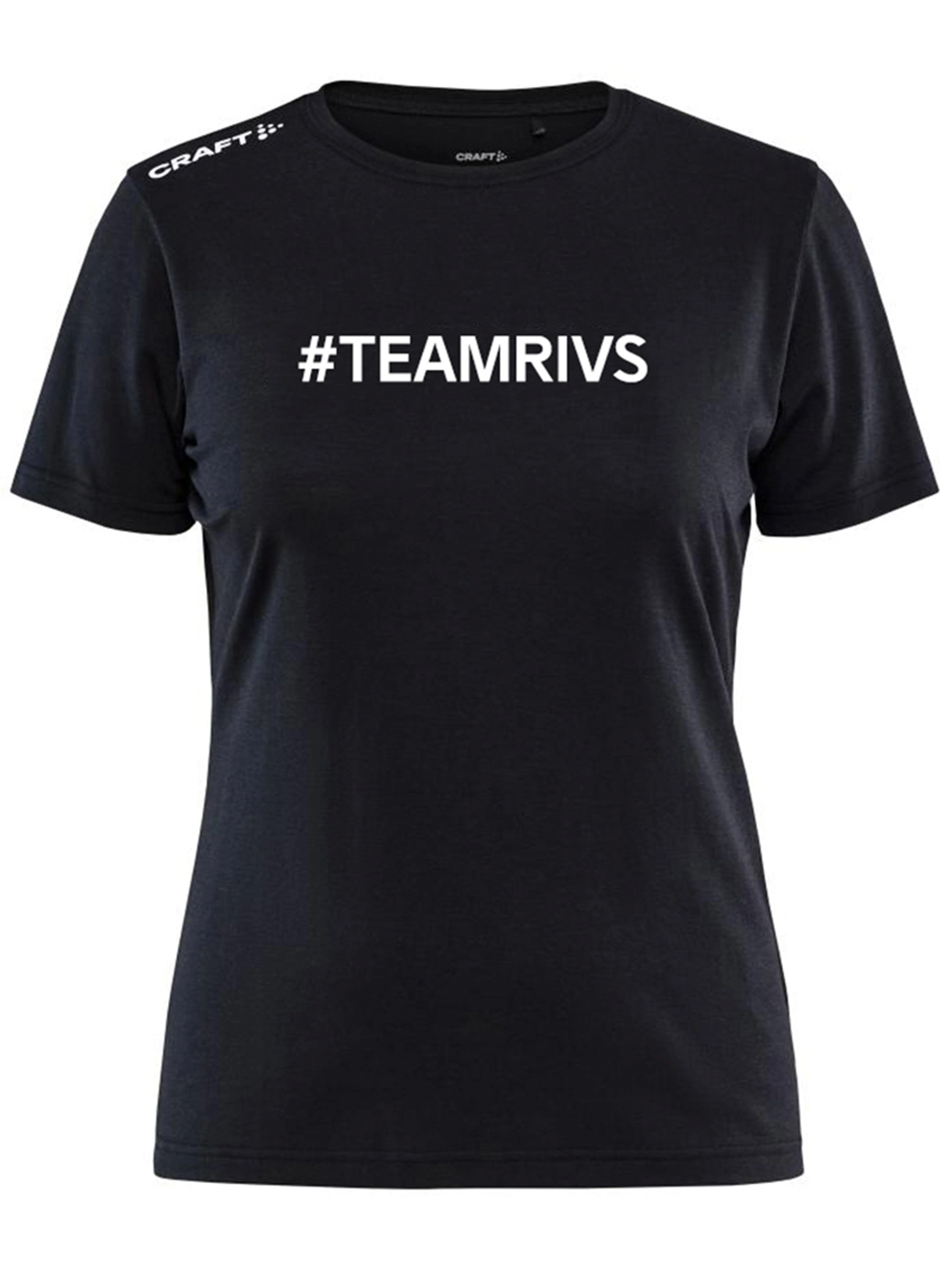 WOMEN'S TEAM RIVS TRI BLEND TEE - BADASS BLACK - Image 5